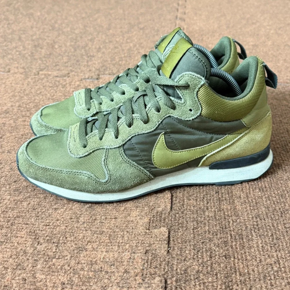 A- shoes Nike Internationalist Mid Olive Green Mens Sneakers 682844-303 Size 10 - Picture 5 of 12